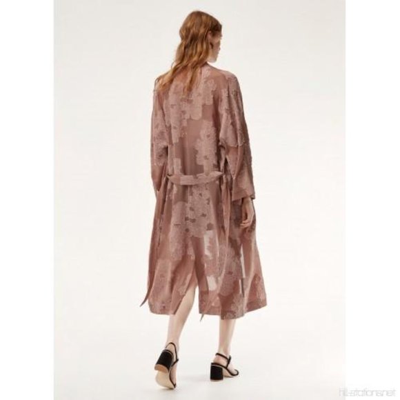 Brown Floral Kimono Cardigan - Picture 2 of 6